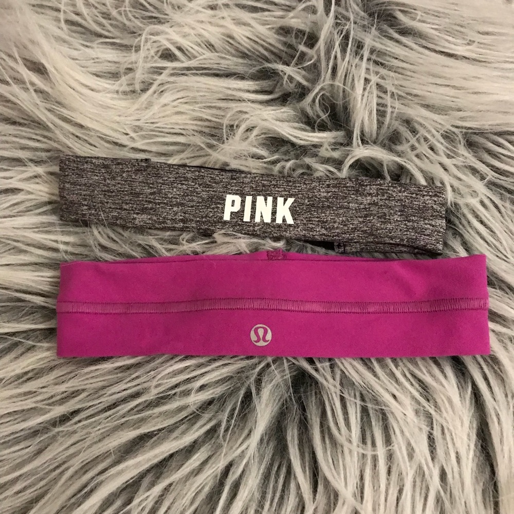 Victoria’s Secret pink headband and lulu lemon